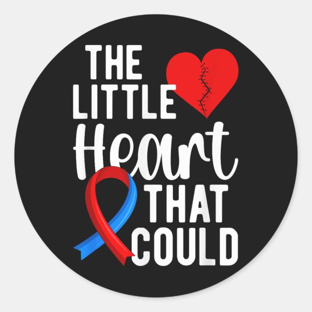 Chd Warrior Congenital Heart Disease Awareness  Classic Round Sticker (Front)