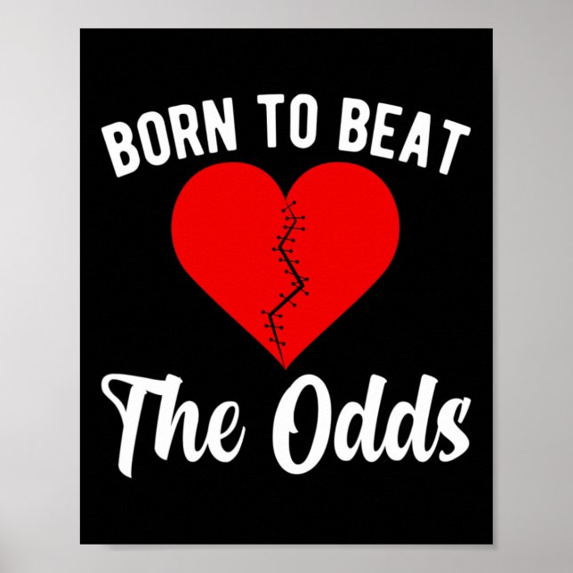 Chd Warrior Congenital Heart Disease Awareness  Poster (Front)