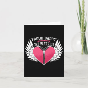 Chd Warrior Proud Daddy Zipper Heart With Angel Wi Card