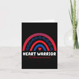 Chd Warrior Red And Blue Rainbow Heart Disease Awa Card