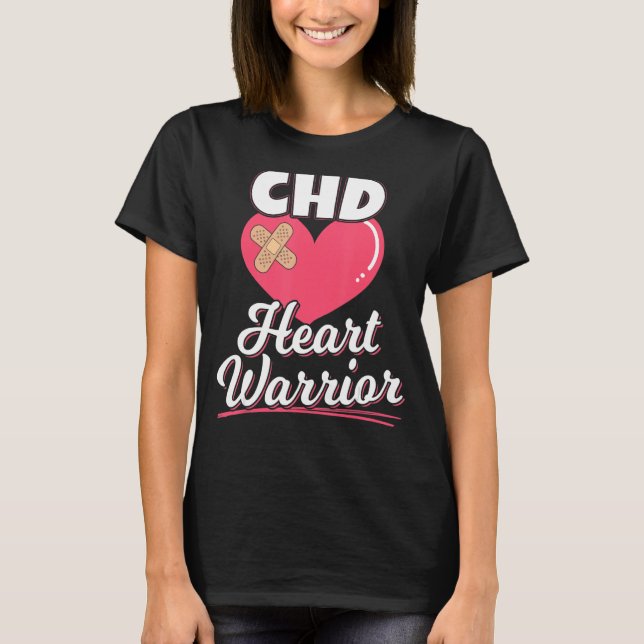 CHD Warrior with a Mended Congenital Heart Gift T-Shirt (Front)
