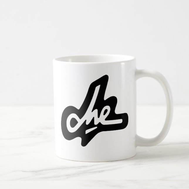 Che Guevara Black Signature Coffee Mug (Right)