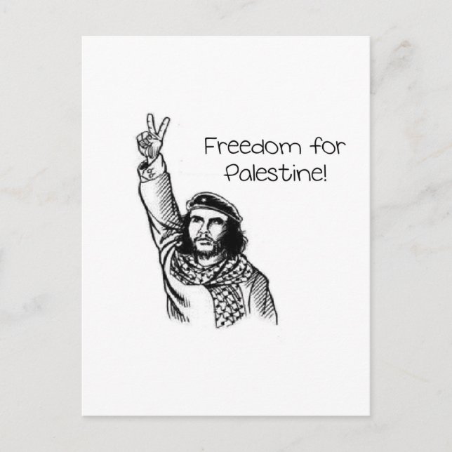 Che Guevara , Freedom for Palestine! Postcard (Front)