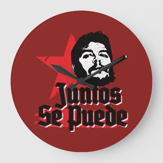 Che Guevara Juntos Se Puede Quote Together We Can Large Clock (Front)