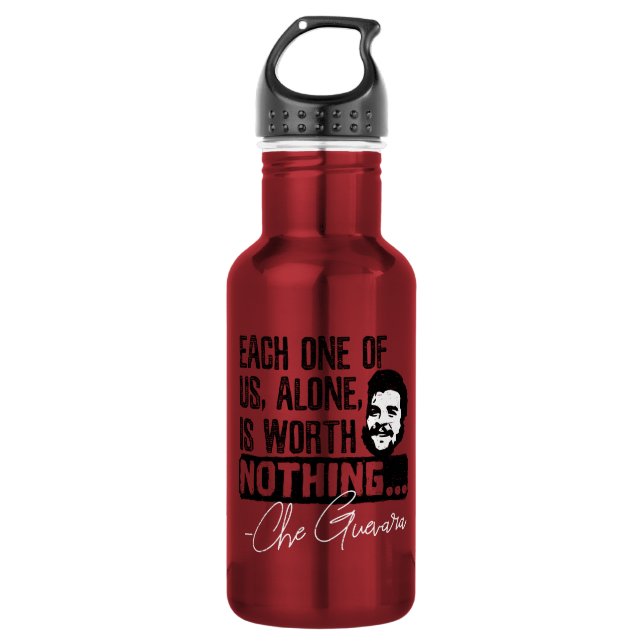 Che Guevara Quote - Each Alone Worth Nothing 532 Ml Water Bottle (Front)