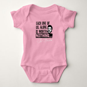 Che Guevara Quote - Each Alone Worth Nothing Baby Bodysuit