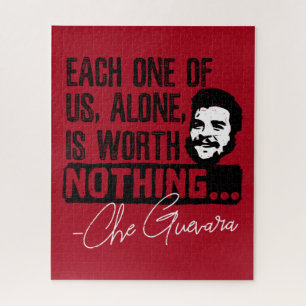 Che Guevara Quote - Each Alone Worth Nothing Jigsaw Puzzle