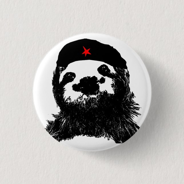 Che Guevara Sloth 3 Cm Round Badge (Front)