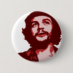 che guevara smile 6 cm round badge