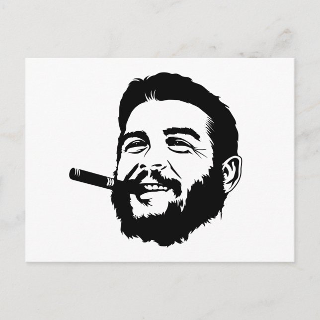 Che Guevara with Cigar Portrait Postcard (Front)