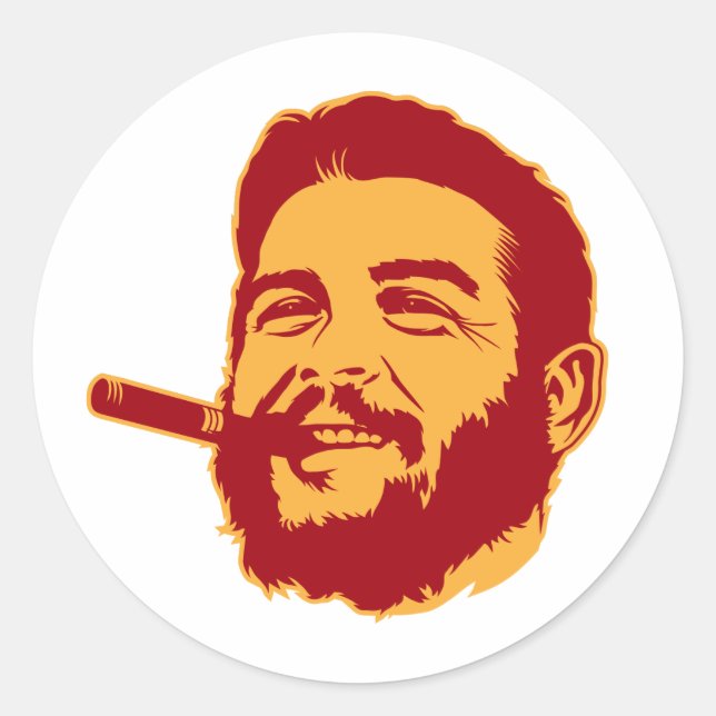 Che Guevara with Cigar Portrait Sticker (Front)