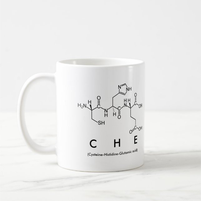 Che peptide name mug (Left)