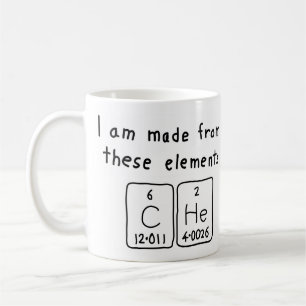 Che periodic table name mug