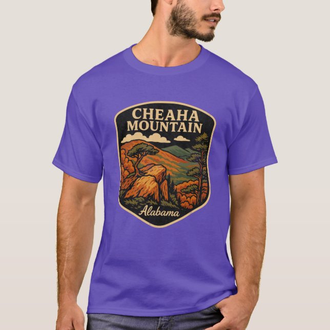 Cheaha Mountain Alabama Scenic View Art T-Shirt (Front)