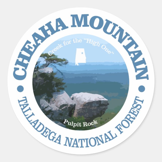 Cheaha Mountain Classic Round Sticker (Front)
