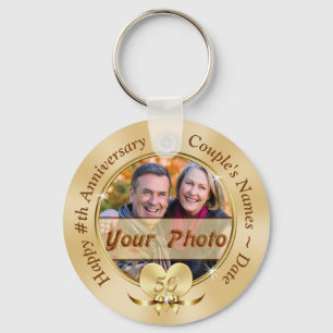 Cheap 50th Anniversary Party Favours PHOTO and Key Ring