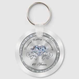 Cheap 60th Anniversary Favours in BULK or Buy One Key Ring
