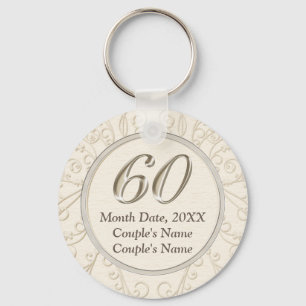 Cheap 60th Wedding Anniversary Favours PERSONALIZE Key Ring