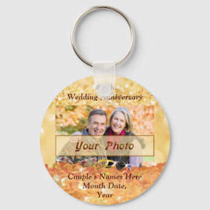 Cheap Anniversary Party Favours Your PHOTO and Key Ring