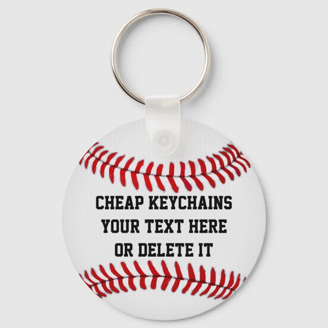 Cheap Baseball Keychains BULK PERSONALIZED, Delete (Front)