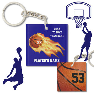 Cheap Basketball Gifts for Players PERSONALIZED Key Ring