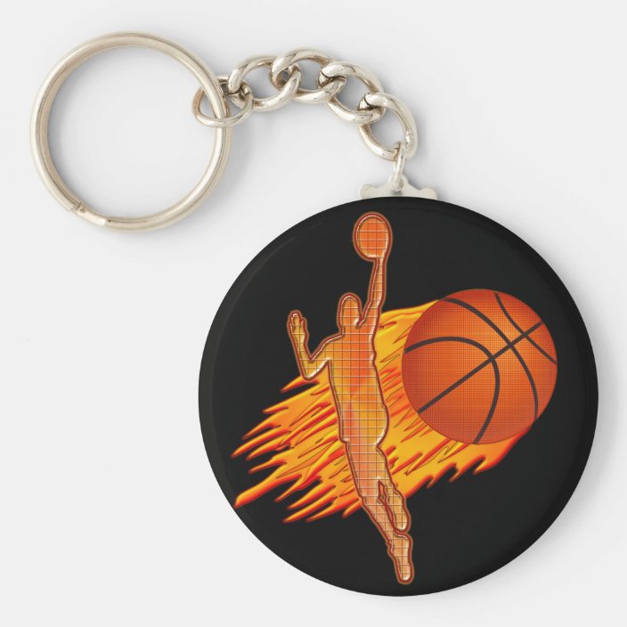 CHEAP Basketball TEAM Gifts Flaming Basketball Key Ring Zazzle.co.uk