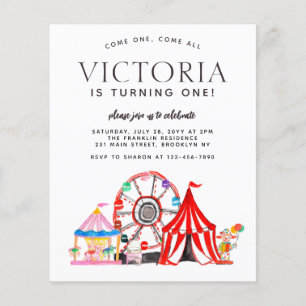 Cheap Carnival Circus Festival Party Kid Birthday Flyer
