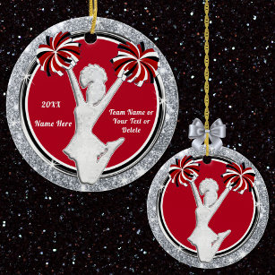 Cheap Cheer Ornaments Red, White, Black, Silver