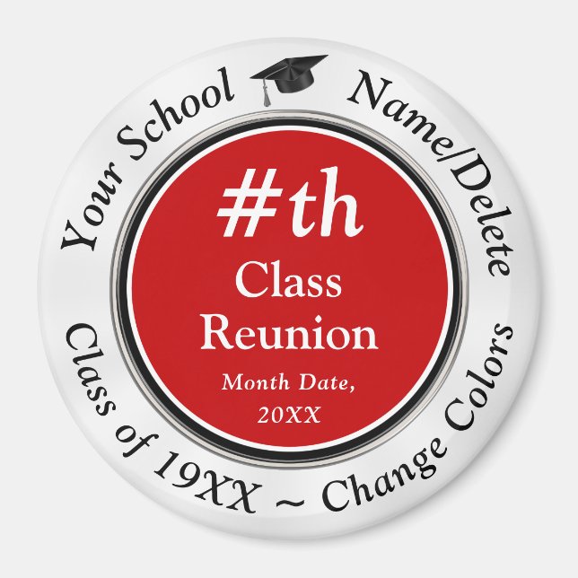 Cheap Class Reunion Gifts, ANY YEAR, Change COLORS Magnet (Front)