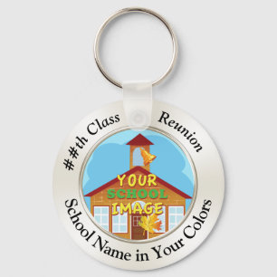 Cheap Class Reunion Gifts YOUR PHOTO, TEXT Key Ring