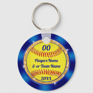 Cheap Cute Softball Team Gift Ideas Personalised Key Ring