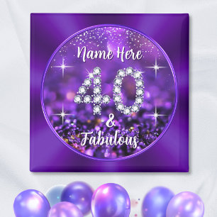 Cheap Diamond, 40 and Fabulous Party Ideas, Magnet