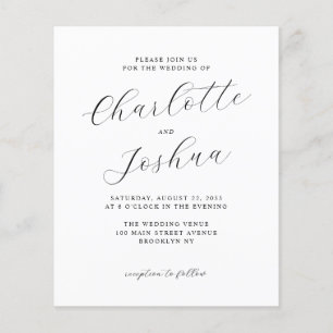 Cheap Elegant Minimalist Details QR Photo Wedding Flyer