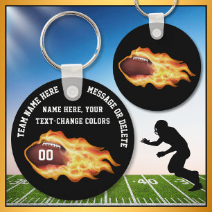 Cheap Football Gifts for TEAM with NUMBER, NAME Key Ring