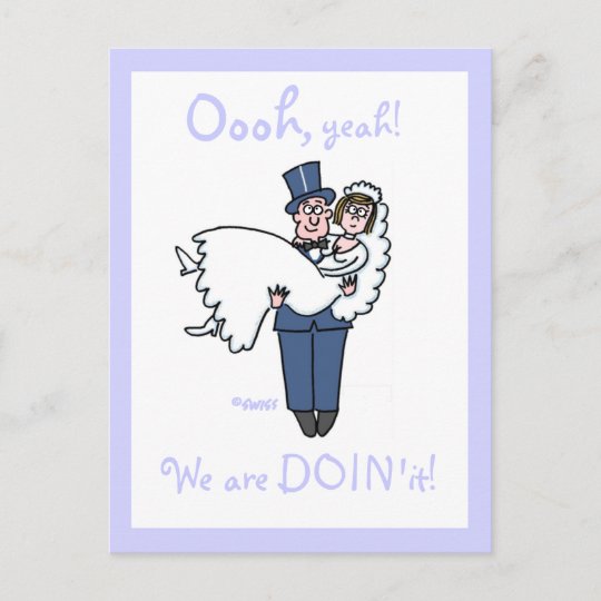Cheap Funny Budget Wedding Cartoon Save The Dates Announcement