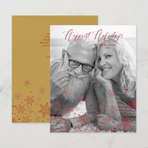 Cheap Gold Christmas Snowflakes Happiest Holidays