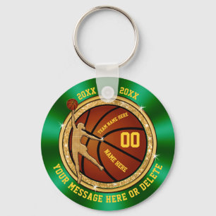 Cheap Green and Gold Basketball Gifts for Girls Key Ring