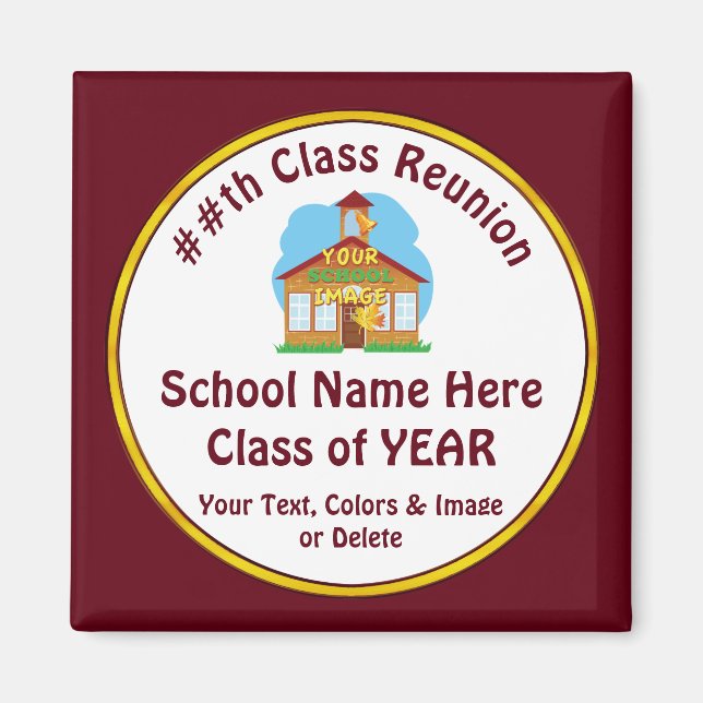 Cheap High School Reunion Gifts, Text and Colours Magnet (Front)