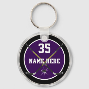 Cheap Hockey Keychains, Your Team Colours and Text Key Ring