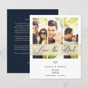 Cheap Navy Trendy 3 Photos Wedding Engagement