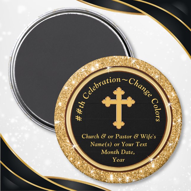 Cheap Personalised, Bulk Gifts for Church Members, Magnet (Personalized, Church Celebration Ideas are nice, Small Gifts for Church Members. Church volunteers.)