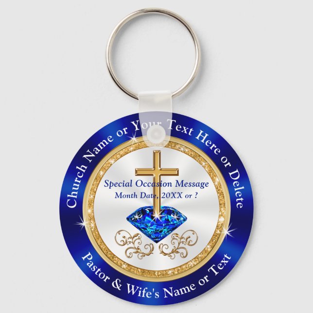 Cheap Personalised, Church Giveaway Ideas Key Ring (Front)