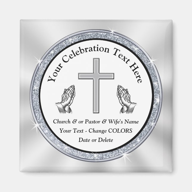 Cheap Personalised Church Magnets BULK or Buy One (Front)