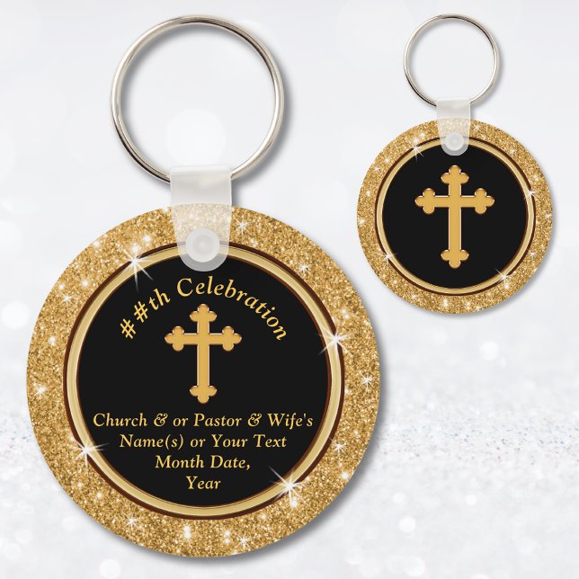 Cheap Personalised Cross Favours for Any Occasion Key Ring (Inexpensive gifts for church members, congregation, Volunteers. Christian party favors for adults. )