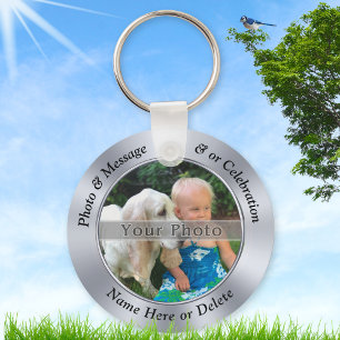 Cheap Personalised Keyrings, Your PHOTO and TEXT Key Ring