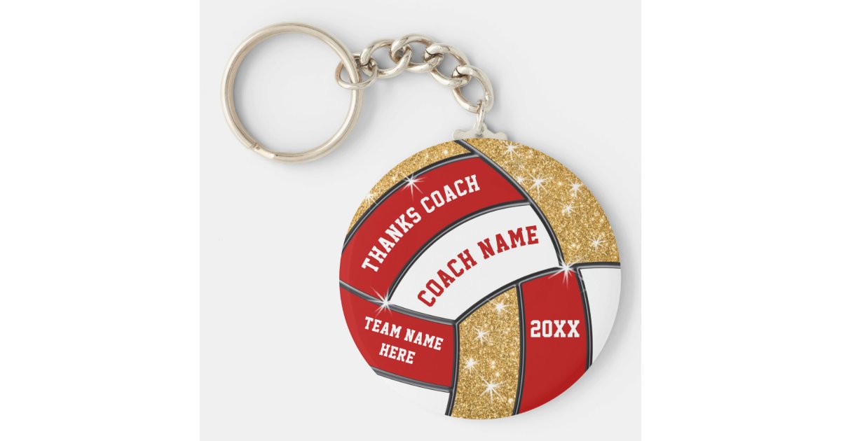 Cheap Personalised Volleyball Coach Gifts Key Ring Zazzle.co.uk