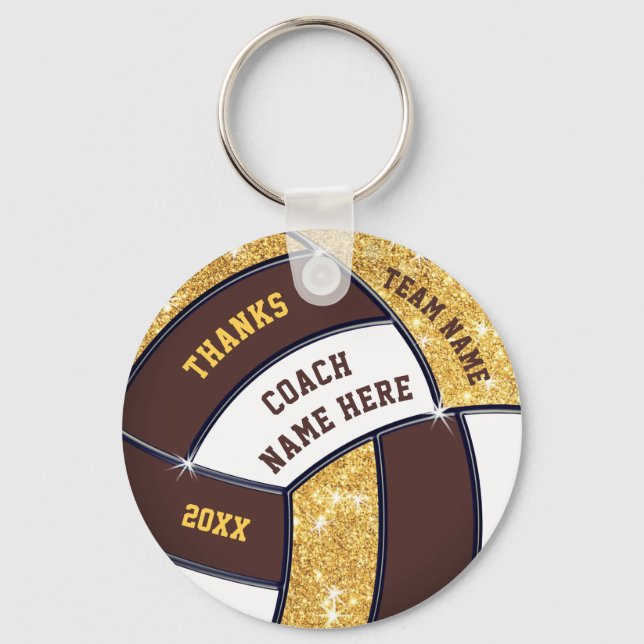 Cheap Personalised Volleyball Gifts for Coaches Key Ring (Front)