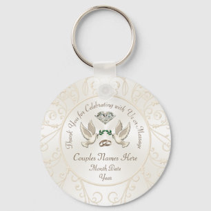 Cheap Personalised Wedding Gifts for Guests, BULK Key Ring