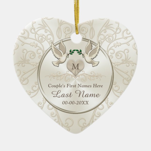 Cheap Personalised Wedding Gifts Wedding Ornaments (Front)