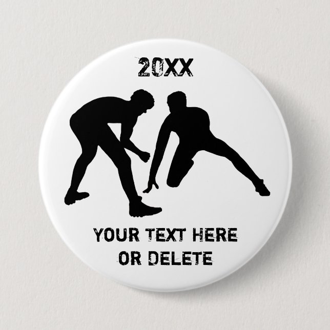 Cheap Personalised Wrestling Gifts, Wrestlers Pins (Front)
